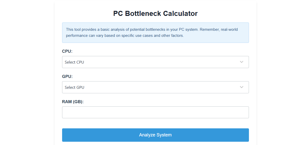 How Our Bottleneck Calculator Works